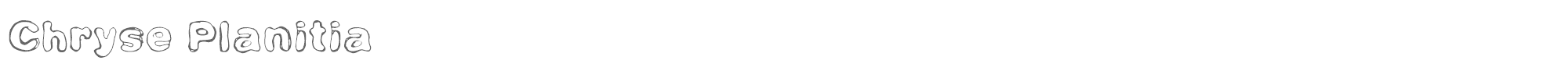 Sample characters Chryse Planitia Font